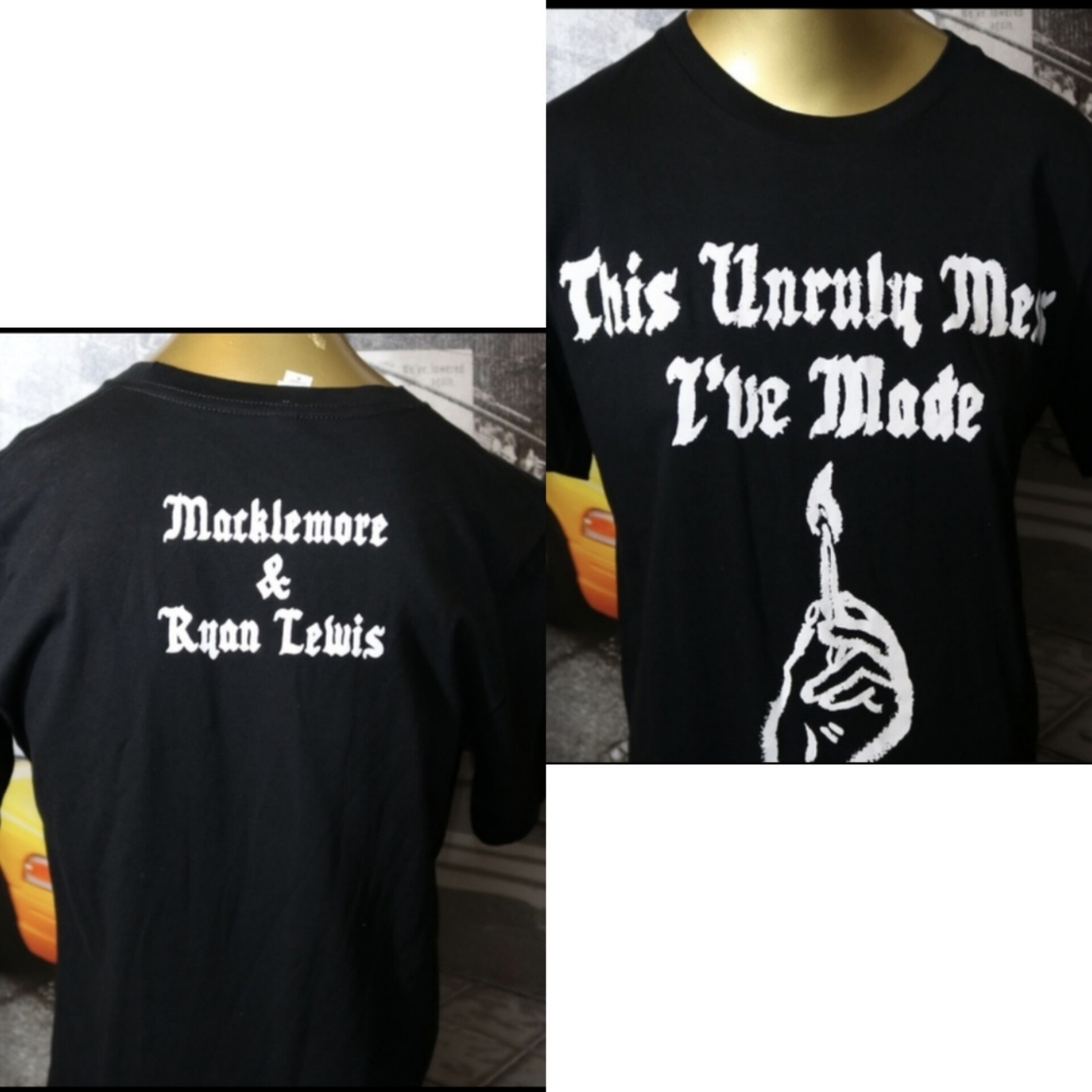 Macklemore & Ryan Lewis This Unruly Mess I've Made Vintage Concert Tee Medium
